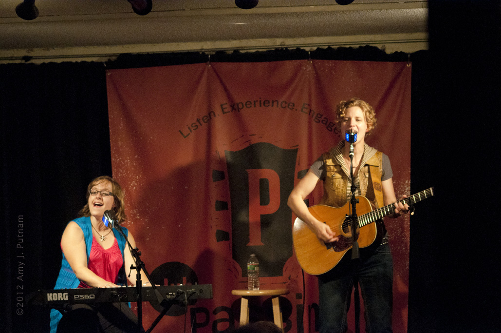 Catie Curtis, with Jenna Lindbo, at Club Passim, Cambridge MA. 29 May 2012