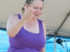 Jennifer Horak on hands. Falcon Ridge Folk Festival 2011. Worskhop stage: Our Roots are Showing.
